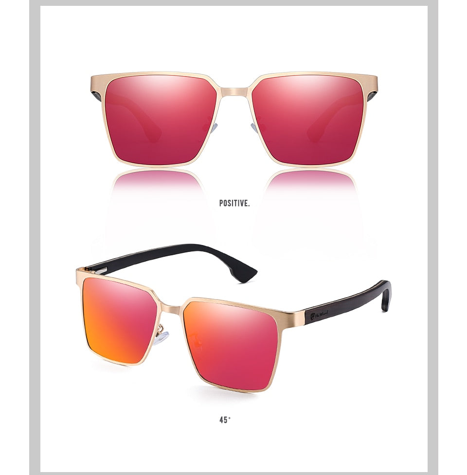 Men's Square Metal Frame Sunglasses