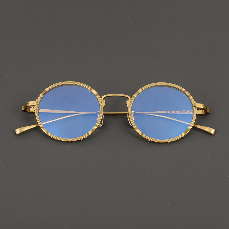Salan Vintage Round Titanium Eyeglasses Frame