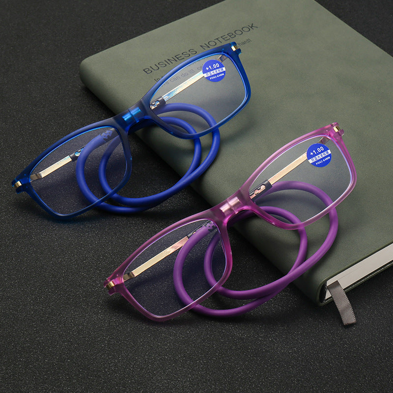 Portable anti-blue light reading glasses