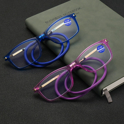 Portable anti-blue light reading glasses
