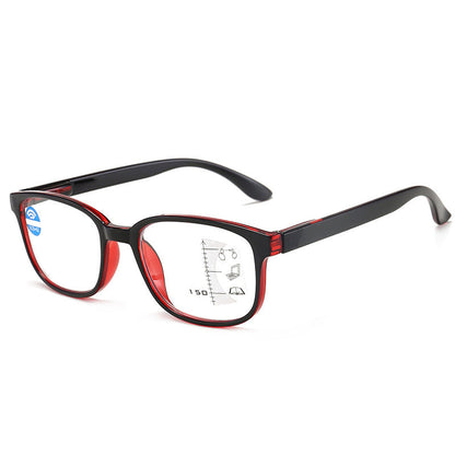Progressive multi-focus reading glasses