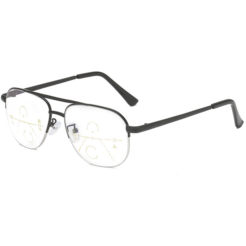 Retro metal anti-blue light reading glasses