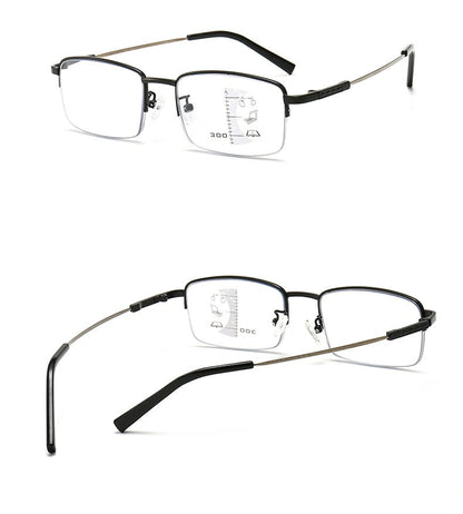 Progressive multi-focal anti-blue light glasses