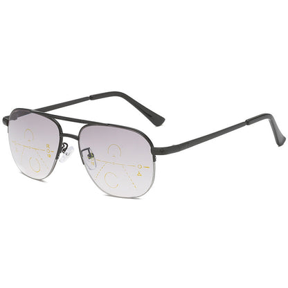 Retro metal anti-blue light reading glasses