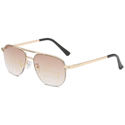 Retro metal anti-blue light reading glasses