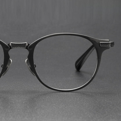 Retro Oval Titanium Ultra-Light Glasses Frame