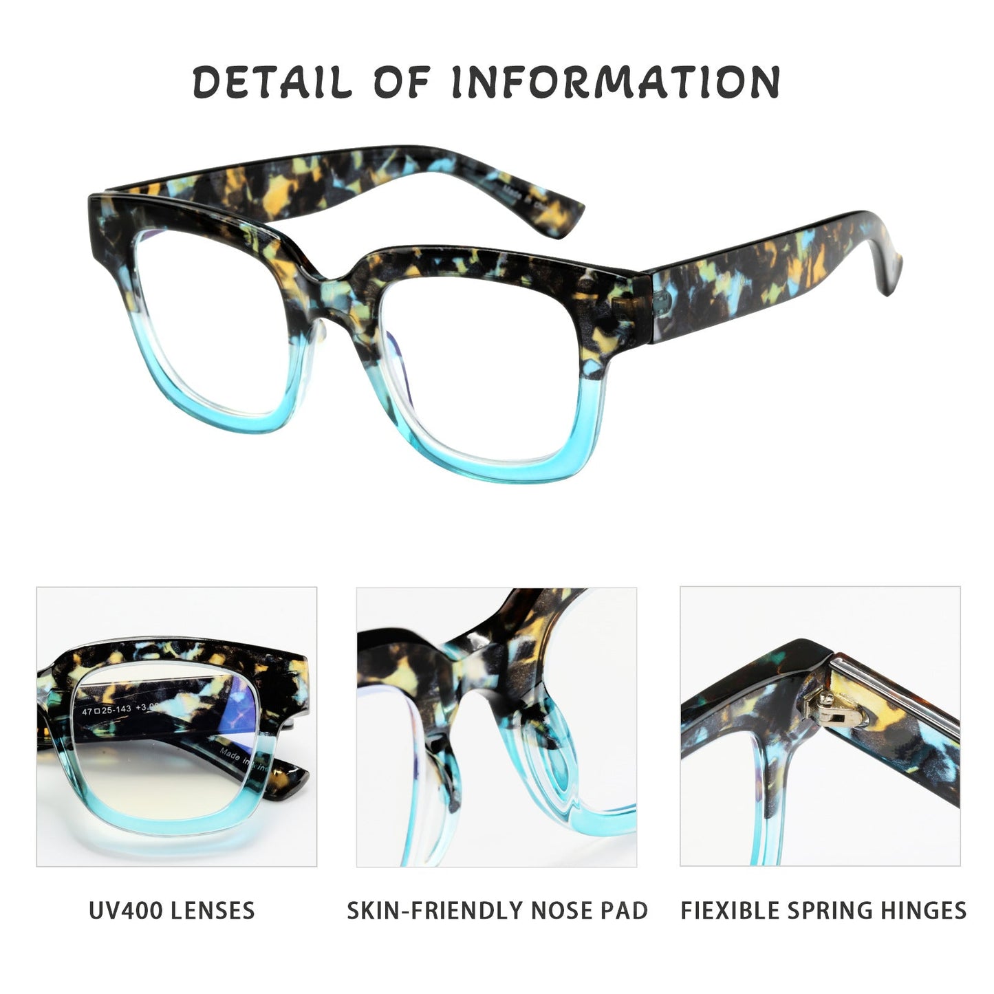 Anti-blue light reading glasses
