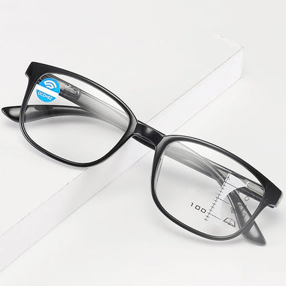 Progressive multi-focus reading glasses