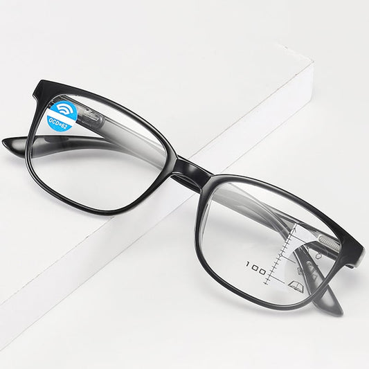 Progressive multi-focus reading glasses