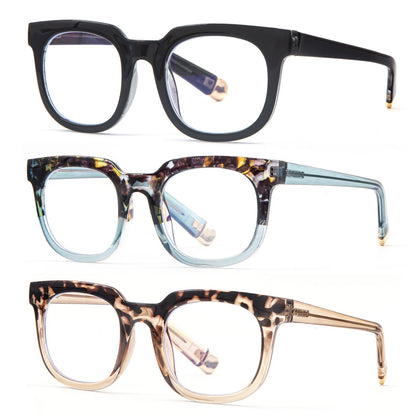 Simple square anti-blue light reading glasses