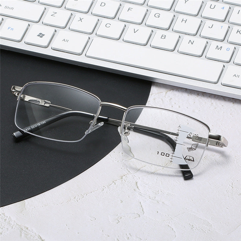 Ring focus progressive multi-focal reading glasses