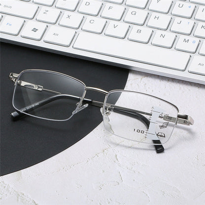 Ring focus progressive multi-focal reading glasses