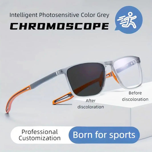 Sports intelligent photochromic nearsighted glasses