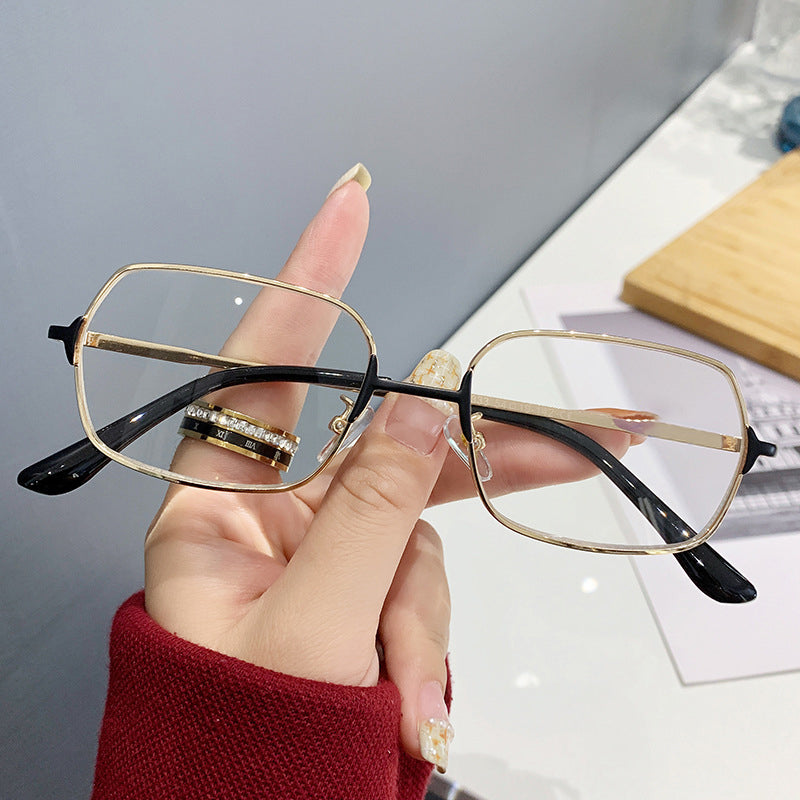 Metal frame hd anti-blue light reading glasses