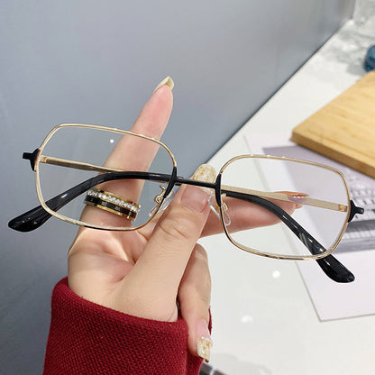 Metal frame hd anti-blue light reading glasses