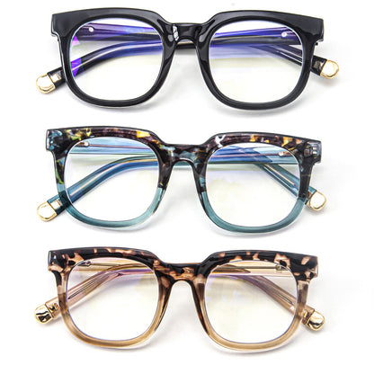 Simple square anti-blue light reading glasses