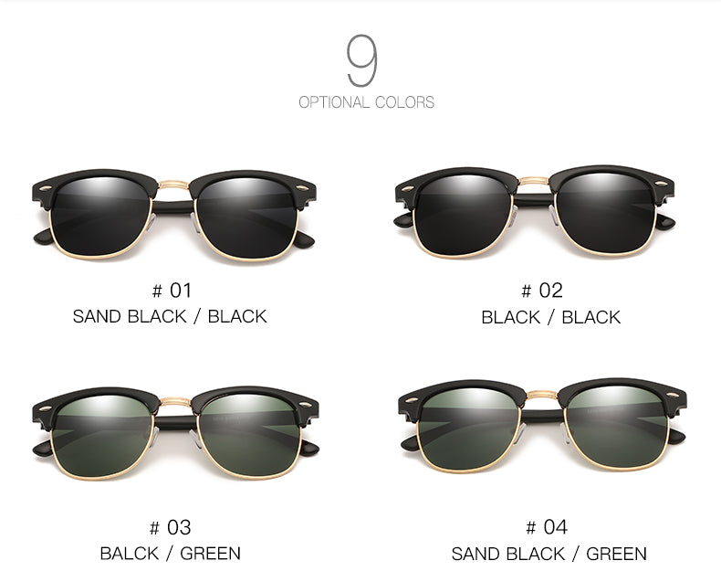Men's Semi-rimless Fashion Sunglasses