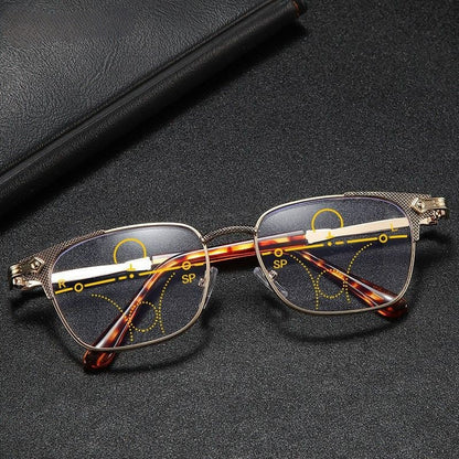 Hd multi-focus anti-blue light reading glasses