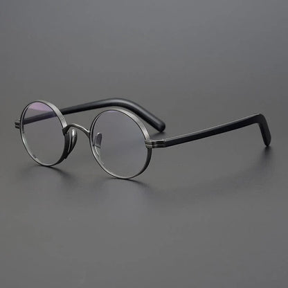 Faelan Titanium Round Glasses Frame