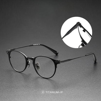 Retro Oval Titanium Ultra-Light Glasses Frame