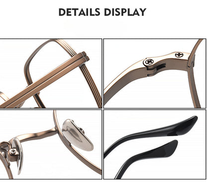 Retro Titanium Square Glasses Frame 6801