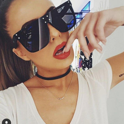 Fashion Unique Rivet Square Sunglasses