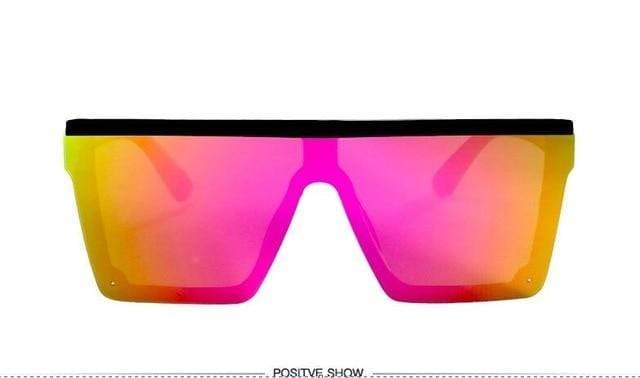 Vintage Design Big Frame Mirror Sunglasses