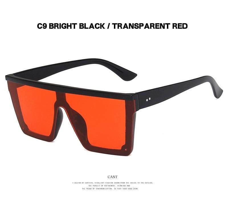 Vintage Design Big Frame Mirror Sunglasses
