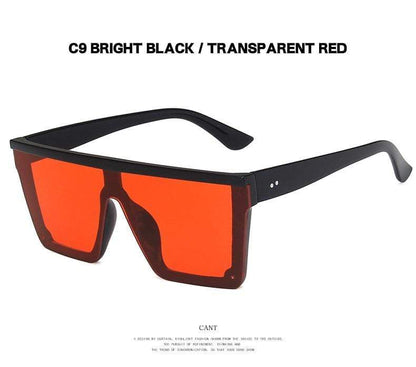 Vintage Design Big Frame Mirror Sunglasses