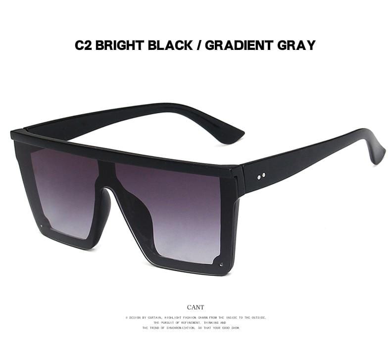 Vintage Design Big Frame Mirror Sunglasses