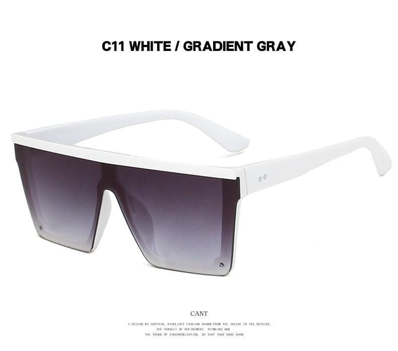 Vintage Design Big Frame Mirror Sunglasses