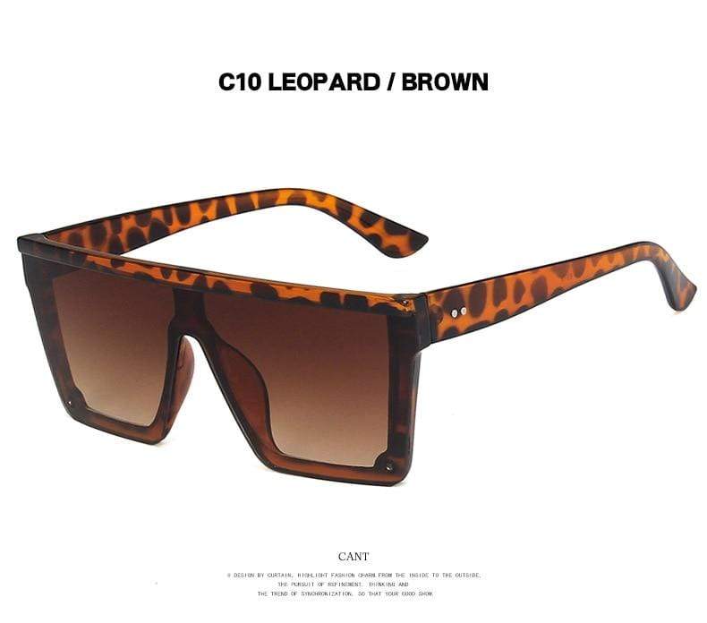 Vintage Design Big Frame Mirror Sunglasses