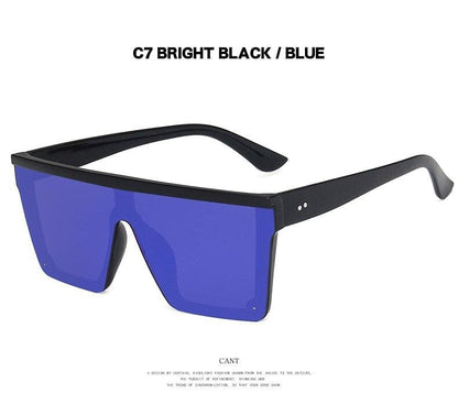 Vintage Design Big Frame Mirror Sunglasses