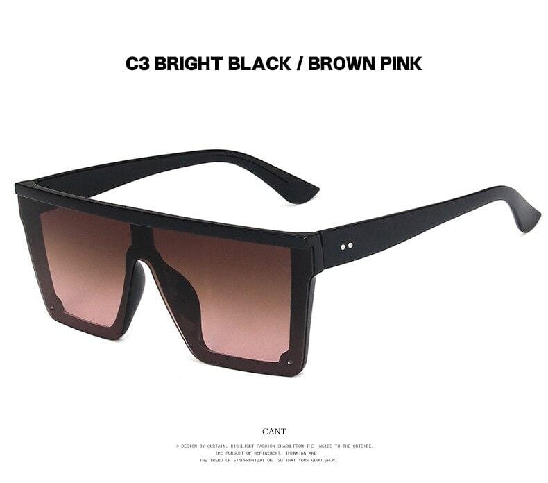 Vintage Design Big Frame Mirror Sunglasses