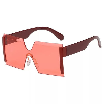 Rimless sunglasses oversized personalized glasses