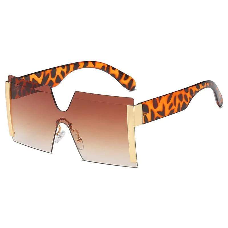 Rimless sunglasses oversized personalized glasses