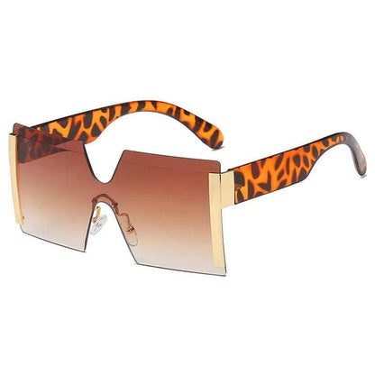 Rimless sunglasses oversized personalized glasses