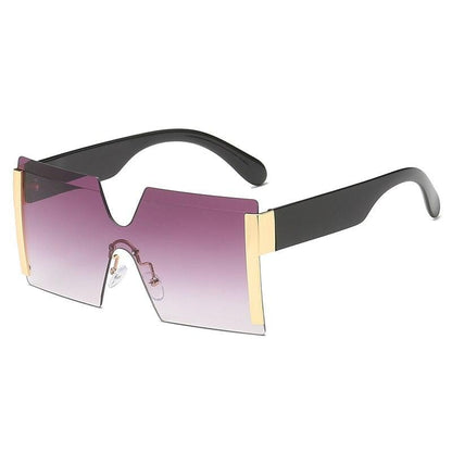 Rimless sunglasses oversized personalized glasses