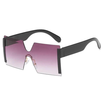 Rimless sunglasses oversized personalized glasses