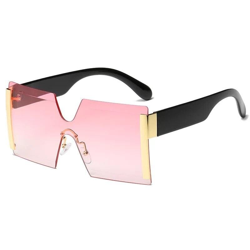Rimless sunglasses oversized personalized glasses