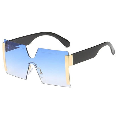 Rimless sunglasses oversized personalized glasses