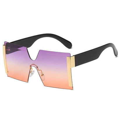 Rimless sunglasses oversized personalized glasses