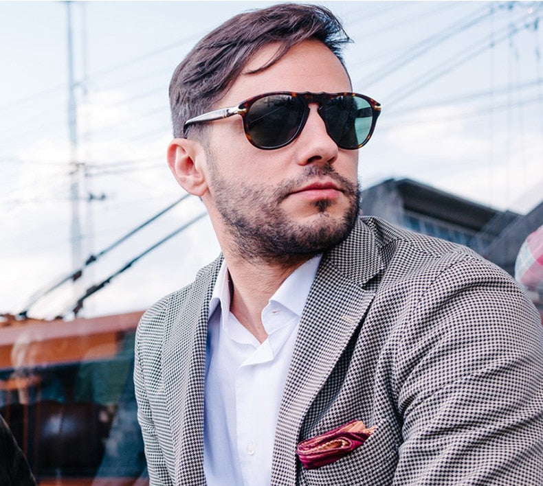 Vintage Pilot Steve Style Polarized Sunglasses
