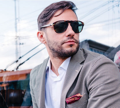 Vintage Pilot Steve Style Polarized Sunglasses