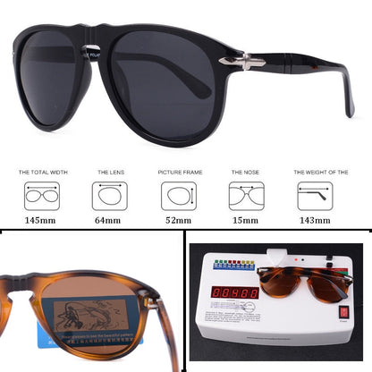 Vintage Pilot Steve Style Polarized Sunglasses