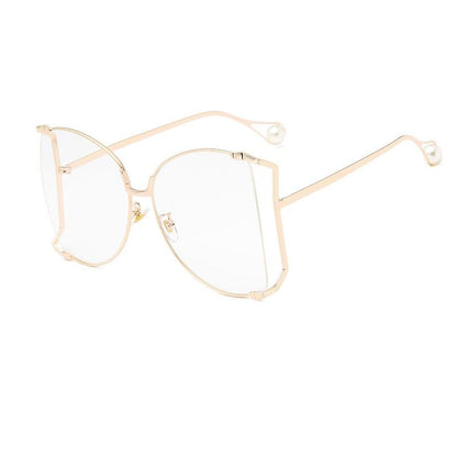 New Brand Pearls Half Round Sunglasses