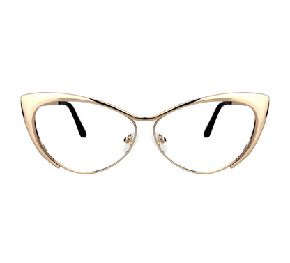 Cat Eye Gold Eyeglasses