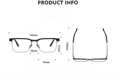 Malin Browline Retro Titanium Ultra-Light Glasses Frame