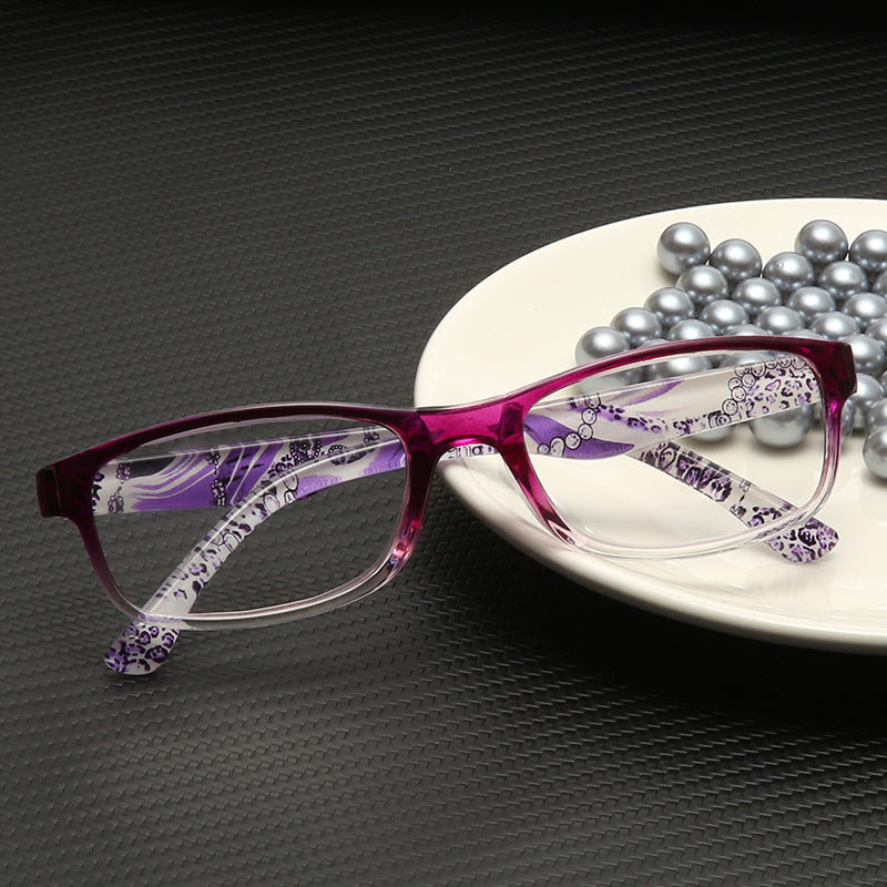 Printed resin anti-blue light reading glasses