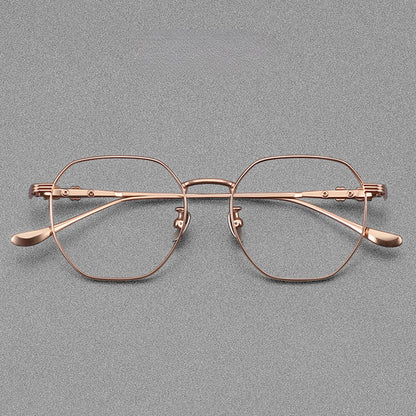 Titanium Geometric Glasses Frame 122205